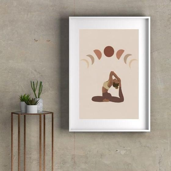 Imagem de Quadro Yoga Fases Da Lua - 60X48Cm