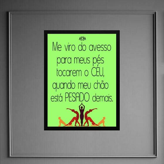 Imagem de Quadro Yoga Frase - Tocar O Céu 33x24cm