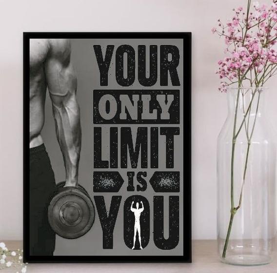 Imagem de Quadro Your Only Limit Is You 24x18cm - com vidro
