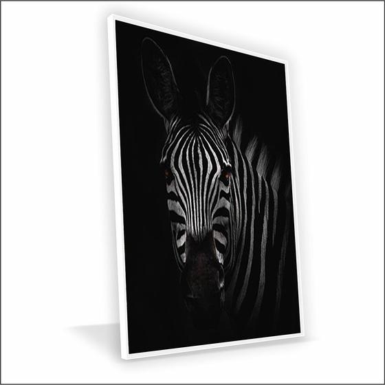 Imagem de Quadro Zebra Canvas Com Vidro