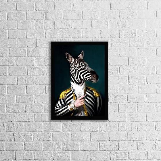 Imagem de Quadro Zebra Nobre 24x18cm - com vidro