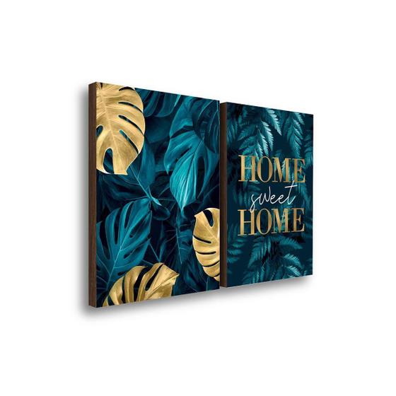 Imagem de Quadros Decorativo Kit Dupla Home Sweet Home Sala E Quarto