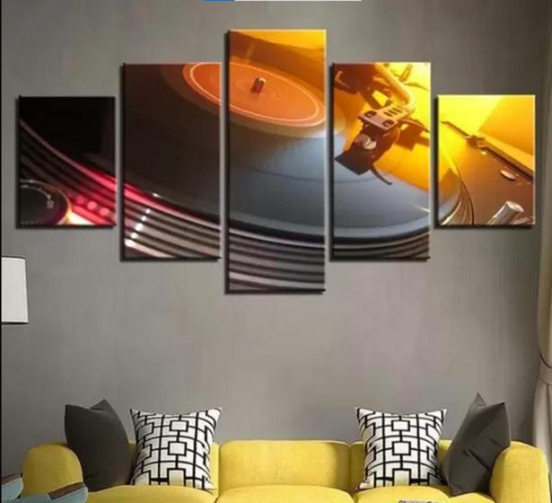 Imagem de quadros decorativos 4 k disco muisica"