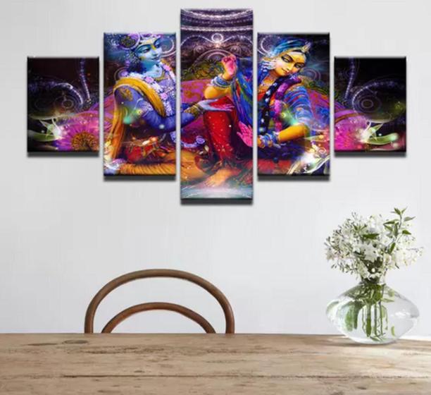 Imagem de quadros decorativos 4 k india vishnu e lakshmi"