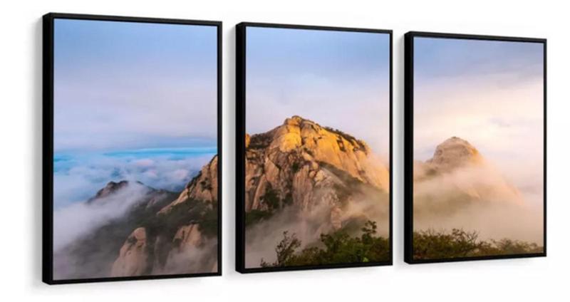 Imagem de quadros decorativos 4 k Montanha Neblina"