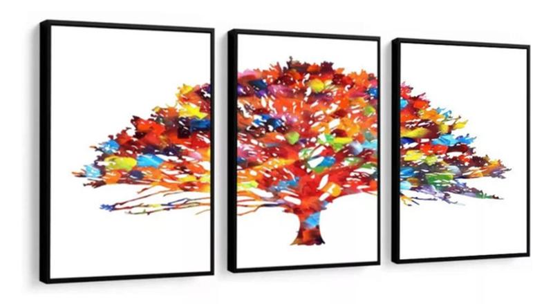 Imagem de quadros decorativos 4 k Mosaico Árvore Da Vida Aquarela"