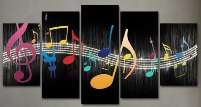 Imagem de quadros decorativos 4 k musica notas musicais "