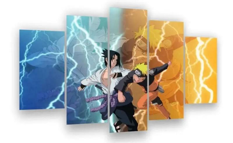 Imagem de quadros decorativos 4 k naruto e sasque