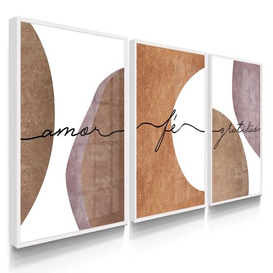 Imagem de Quadros Decorativos Abstrato Amor Fé Família