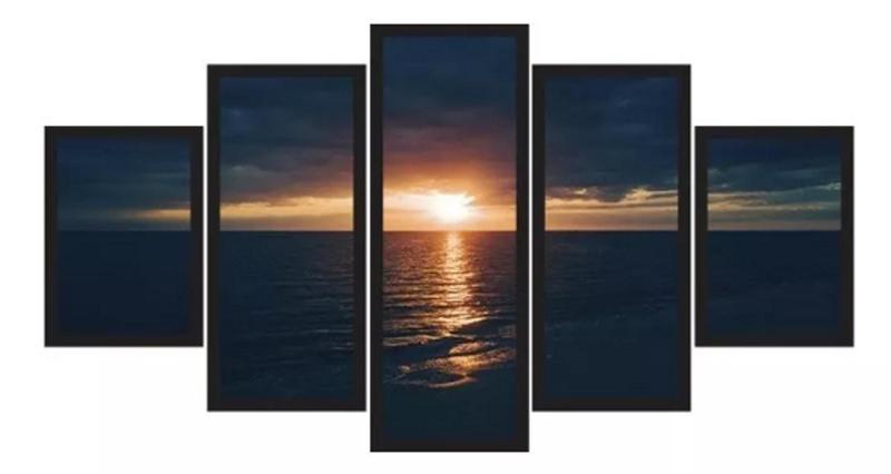 Imagem de Quadros Decorativos Anoitecer Com Pôr Do Sol "