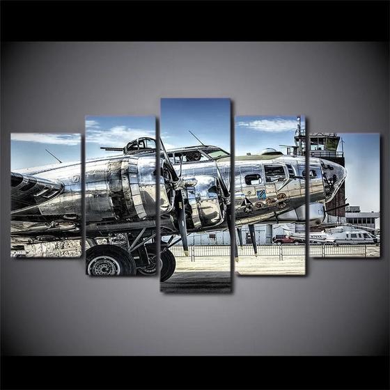 Imagem de Quadros Decorativos Avião 2 Guerra Bombardeo