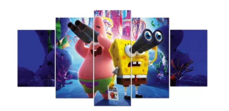 Imagem de Quadros Decorativos Bob Esponja E Patrick Filme"