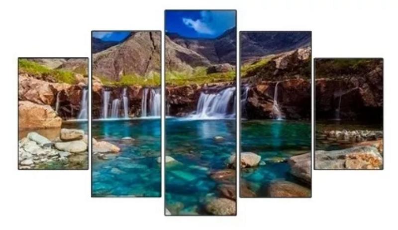 Imagem de Quadros Decorativos Cachoeira Agua Azul Paisagem"