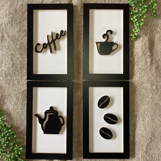 Imagem de Quadros decorativos café copa padaria cozinha moldura relevo