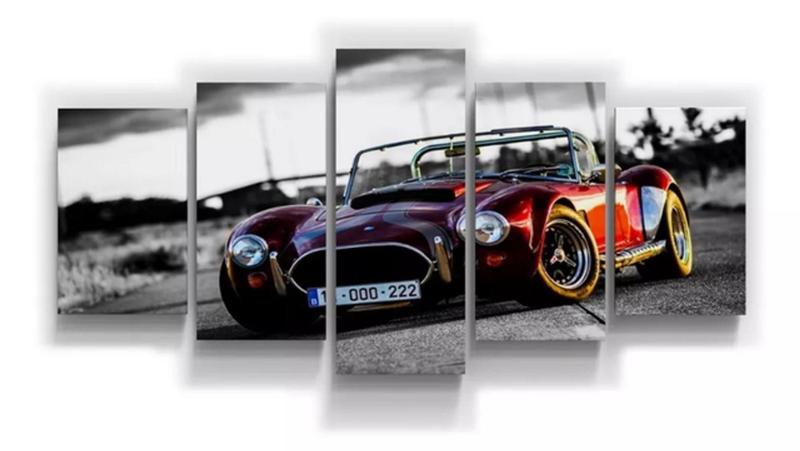 Imagem de Quadros Decorativos Carro Retro Preto "