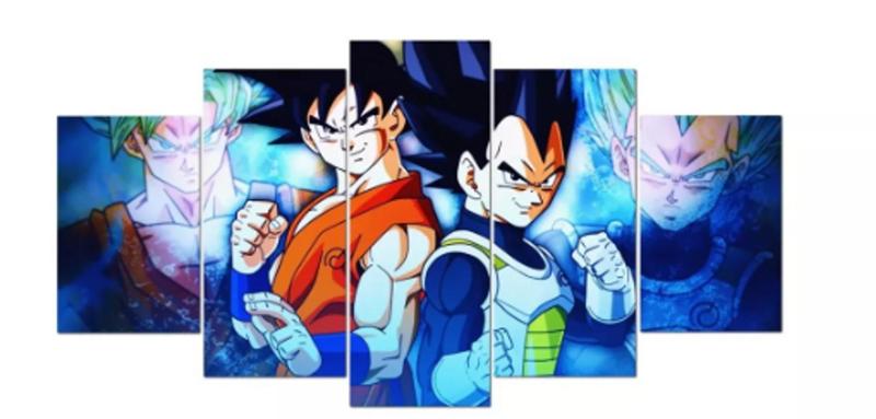 Imagem de Quadros Decorativos Dragon Ball Z Goku E Vegeta Amigos"