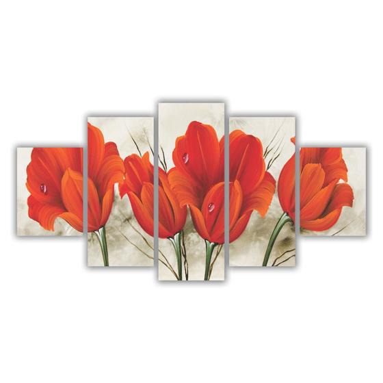 Imagem de Quadros Decorativos Flores Buquê de Tulipas Vermelhas 2