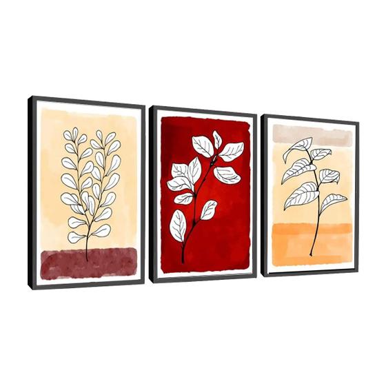 Imagem de Quadros Decorativos Flores Pintura Molduras Marilia