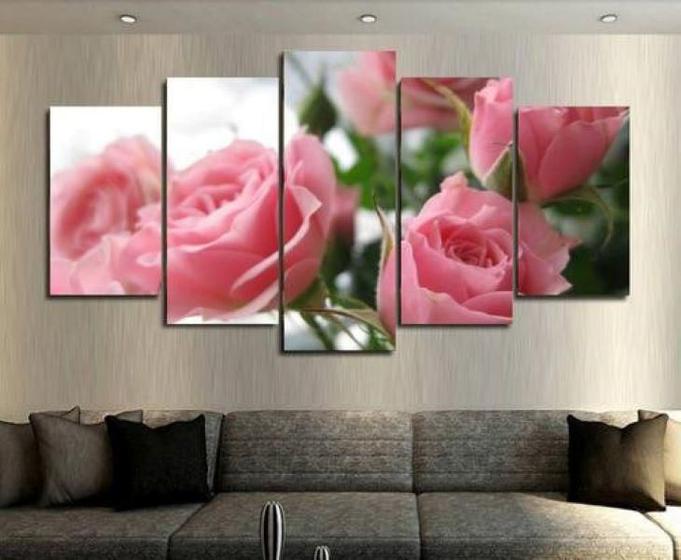 Imagem de Quadros Decorativos Flores Rosas 63X130Mt N97