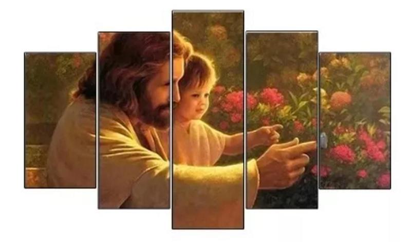 Imagem de quadros decorativos jesus Ensina Criança"