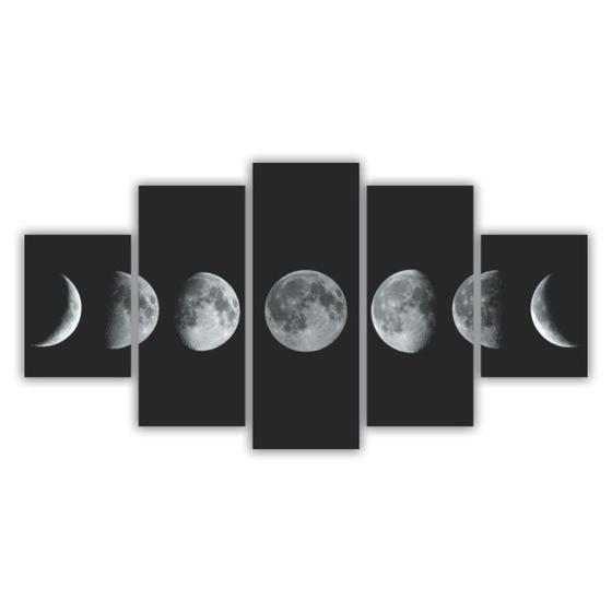 Imagem de Quadros Decorativos MDF Fases da Lua Sala Quarto