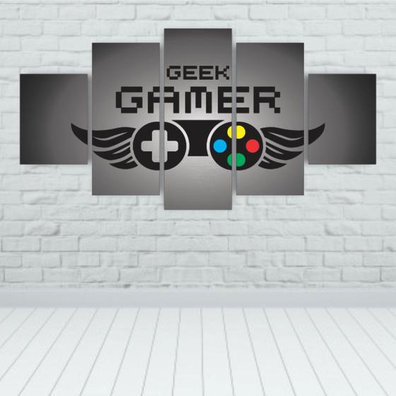 Imagem de Quadros Decorativos MDF Gamer Geek Controle Preto Sala Quarto