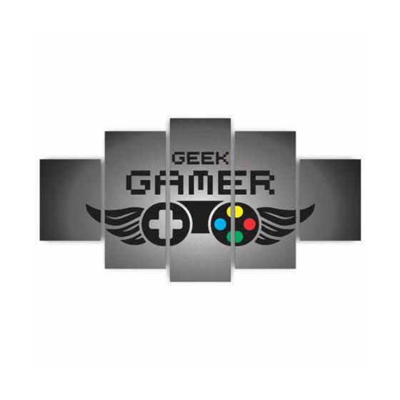 Imagem de Quadros Decorativos MDF Gamer Geek Controle Preto Sala Quarto