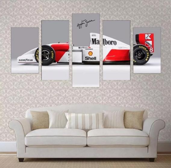 Imagem de Quadros Decorativos Mosaico Ayrton Senna Montagem Carro Mclaren "