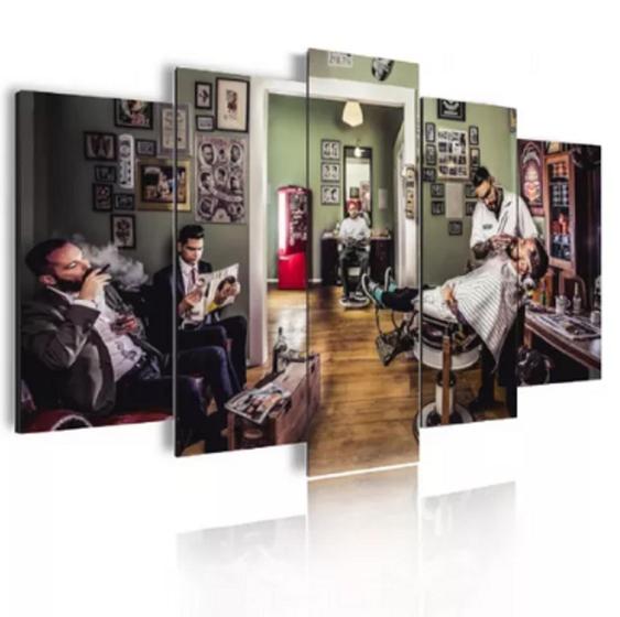 Imagem de Quadros Decorativos Mosaico Barbearia"