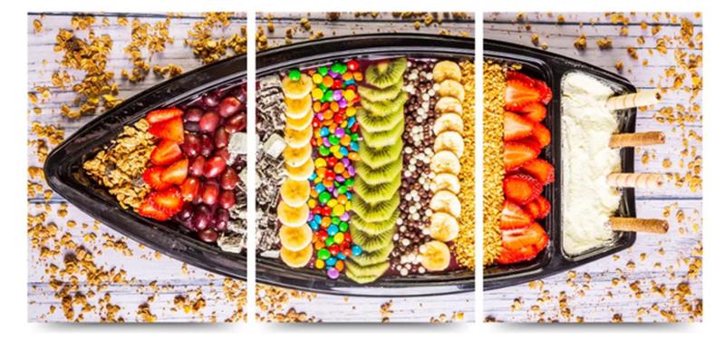 Imagem de Quadros Decorativos Mosaico Barca De Açaí Sorvete Açaiteria"