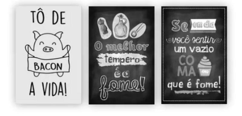 Imagem de Quadros Decorativos Mosaico Família Frases Cozinha Fome Casa"