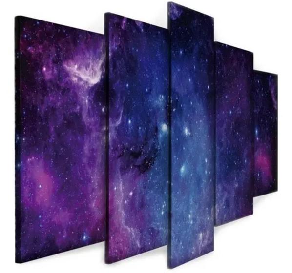 Imagem de Quadros Decorativos Mosaico galaxia espaço"