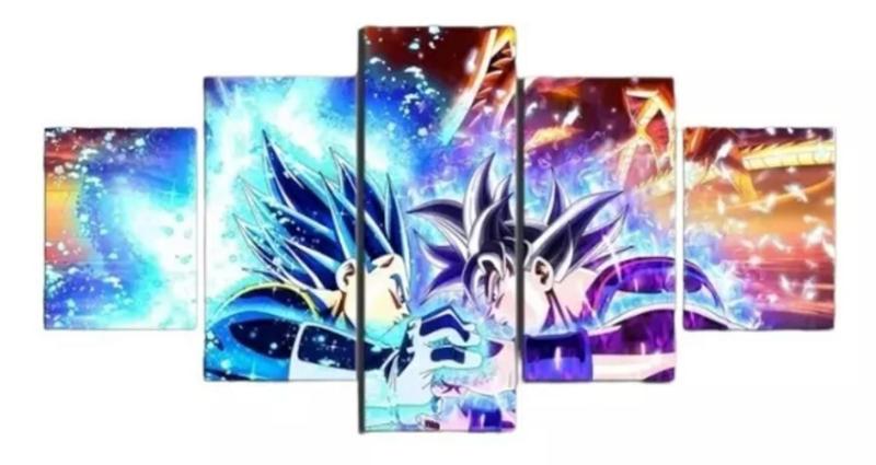 Imagem de Quadros Decorativos Mosaico Goku X Vegeta Dragon Ball"