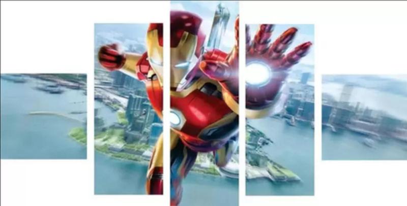 Imagem de Quadros Decorativos Mosaico iron man "