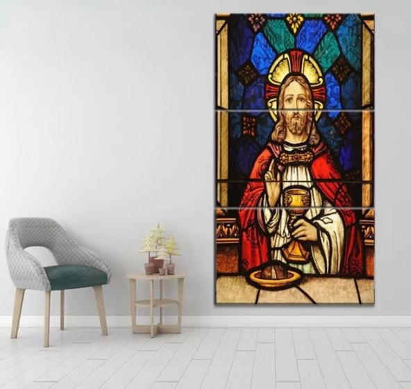 Imagem de Quadros Decorativos Mosaico Jesus Bizantino"