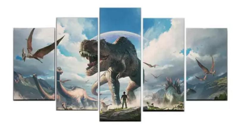 Quadros Decorativos Mosaico jurassic parck - Iron Tech Imagem de Quadros Decorativos Mosaico jurassic parck