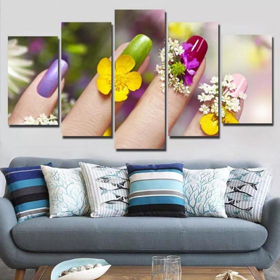 Imagem de Quadros Decorativos Mosaico Manicure Unhas Decoradas"