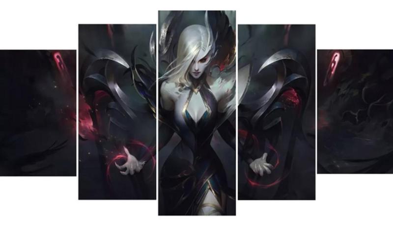 Imagem de Quadros Decorativos Mosaico Morgana Coven Skin Lol Game"