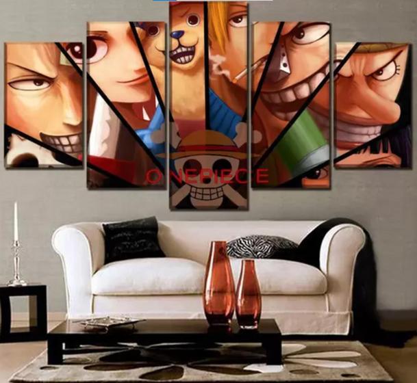 Imagem de Quadros Decorativos Mosaico one piece personagens"