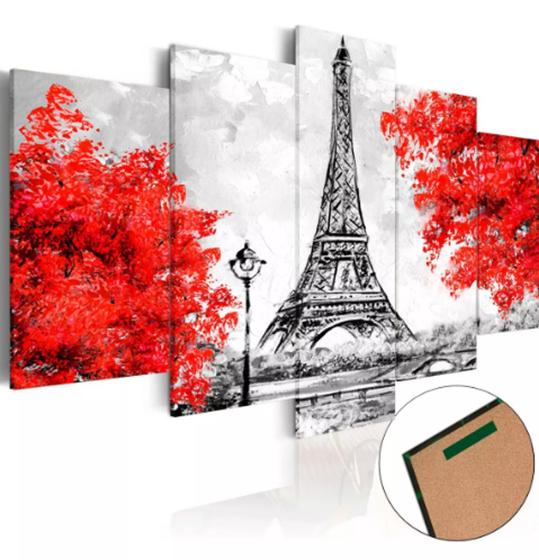 Imagem de Quadros Decorativos Mosaico Paris Torre Eiffel Árvore"