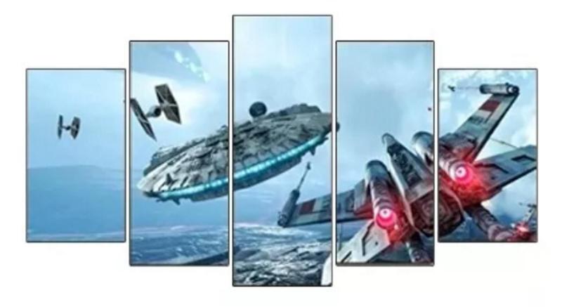 Imagem de Quadros Decorativos Mosaico Star Wars Naves"