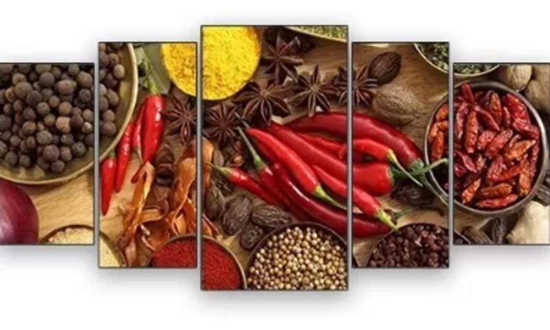 Imagem de Quadros Decorativos Pimentas Tempero Picante"