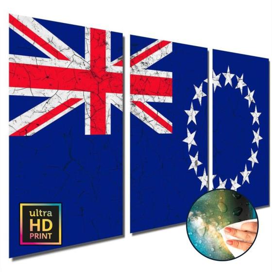 Imagem de Quadros Decorativos Sala Bandeira das Ilhas Cook N2