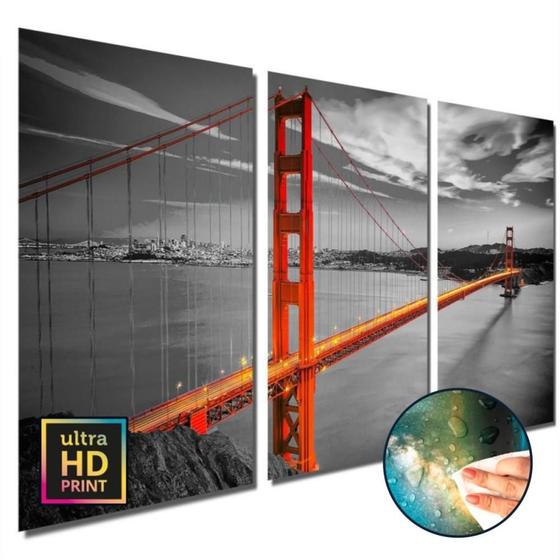 Imagem de Quadros decorativos sala quarto Ponte Golden Gate N4