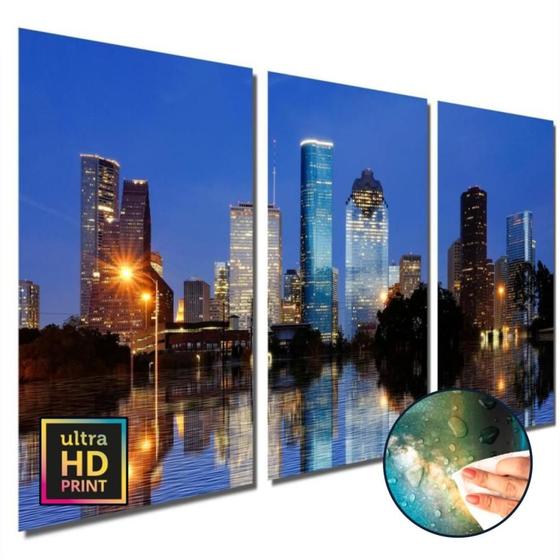 Imagem de Quadros decorativos sala quarto Texas Houston Noite