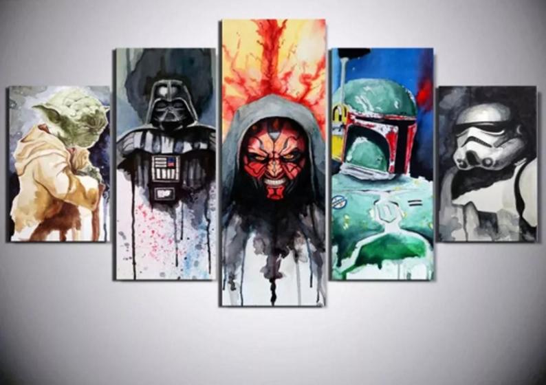 Imagem de quadros decorativos Star Wars Personagens"