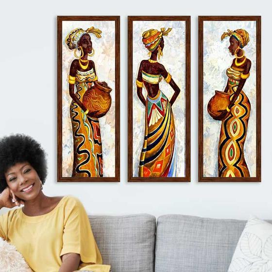 Imagem de Quadros Mulheres AFRICANAS - Trio 1 - Quadro Novo