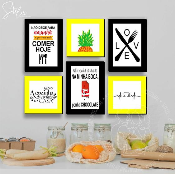 Imagem de Quadros Para Cozinha Com 6 Unidades