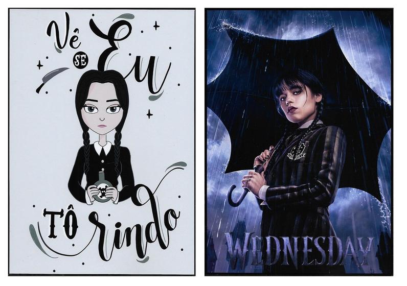 Imagem de Quadros Para decoração 2Un Wandinha Família Addams