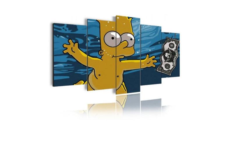 Imagem de Quadros Para Sala 5 Peças bart"